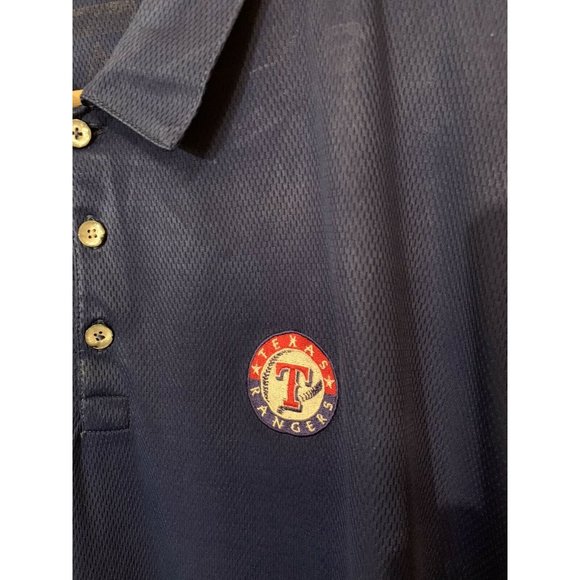Texas RANGERS Baseball MLB Blue Men's Sz L Polo Shirt - Picture 6 of 8